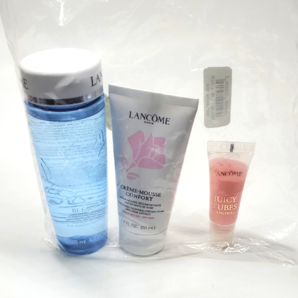 Lancome Skincare Makeup Remover Bundle Bi-Facil Creme Mousse Confort
